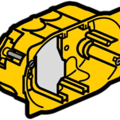 Boîte ENC Batibox MOS jaune 3 mod. p=40mm pour cloison creuse 