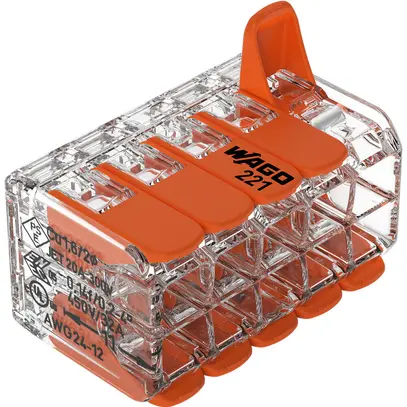 Borne de connexion WAGO 10L 0.14…4mm² avec levier ora transparent 