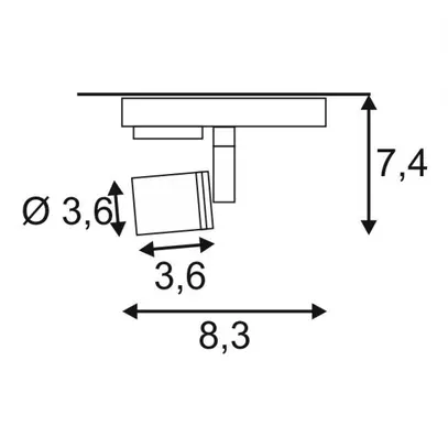 Proiettore SLV PURI, GU10 50W con adattatore 1-fase IP20 nero 