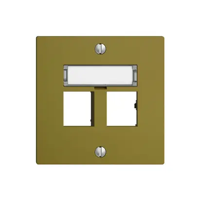 Kit de montage EDIZIOdue sortie droite, pour 2×RJ45 freenet, olive 