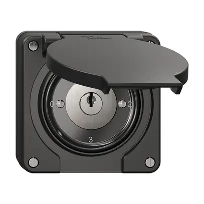 Interruttore rotativo NUP NEVO, 5/1L, con serratura&2 chiavi, KS, 0-1-2-3, nero 