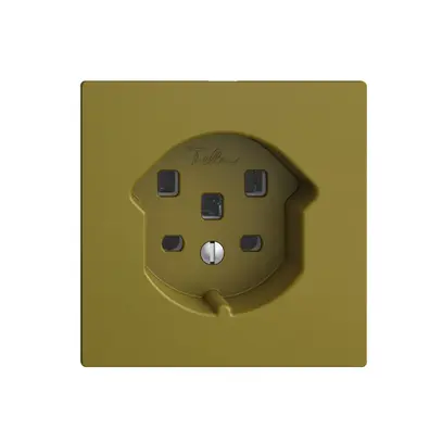 Prise EDIZIOdue T25 16A olive, avec bornes enf. 