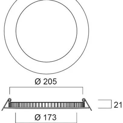 LED-Downlight Sylvania Flat 205 24W 2250lm 4000K IP44 120° DIM Ø226mm weiss 