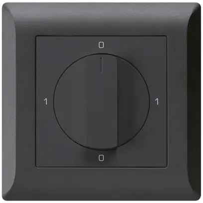 Interruttore rotativo INC kallysto.line 0/1L nero con manopola 