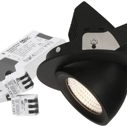 Spot LED INC MAX HAURI TURN 10.5W 3000K 960lm trou Ø91mm 50° noir 