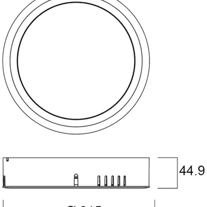 Downlight LED AP Sylvania START eco 24W 2400lm 3000K 110° Ø215mm blanc 