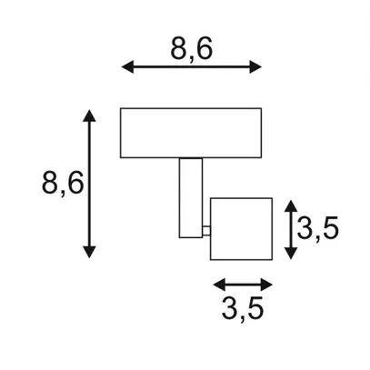Plafonnier SLV PURI, GU10 50W avec anneau déco IP20 blanc 