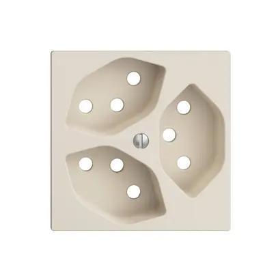 Placca frontale 3×T13 EDIZIOdue crema 