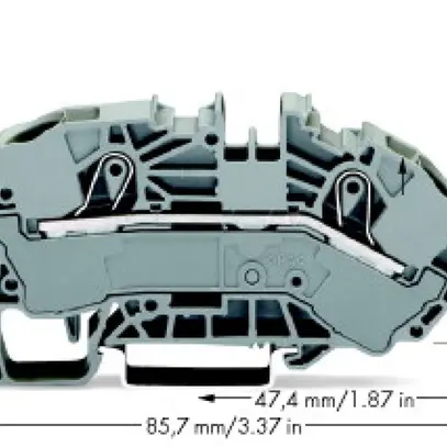 Einspeiseklemme 2-Leiter WAGO grau 