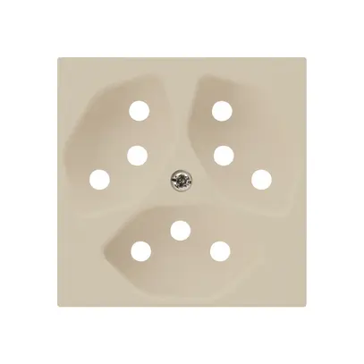 Plaque frontale kallysto 3×T13 60×60mm beige avec sécurité enfants 