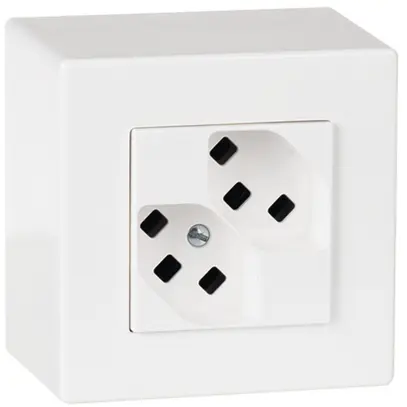 Presa AP ATO 2×T23 bianco grd.I 