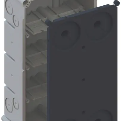 Scatola INC AGRO 4×2 650°C con coperchio di protezione, M20/25, grigio 