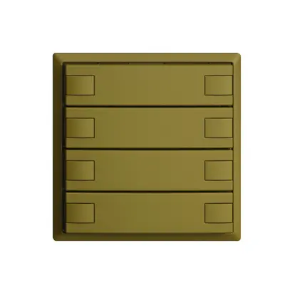 Poussoir ENC KNX 8× EDIZIOdue olive RGB sans LED 