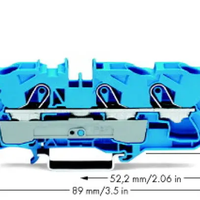 Borne de passage WAGO TopJob-S 10mm² 3L bleu série 2010 