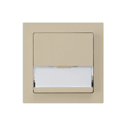 Poussoir de sonnerie ENC avec porte-étiquette A/1L kallysto beige 