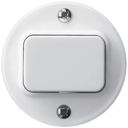 Kit frontal basico Ø43mm blanc pour interr./contact poussoir 