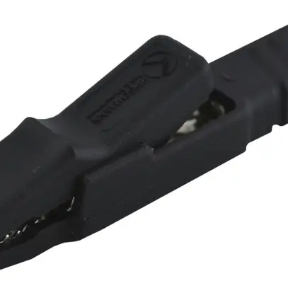 Morsetto coccodrillo AK 2 S 4mm sistema, isolato, nero 