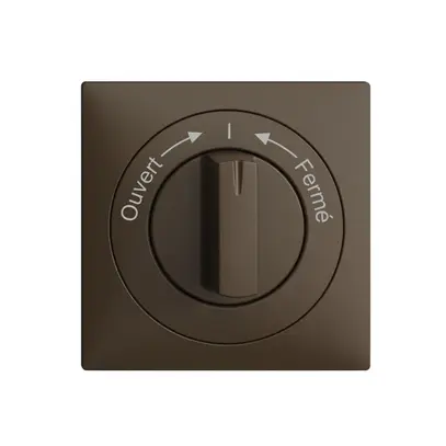 Kit frontale EDIZIOdue Ouvert->I<-Fermé coffee 60×60mm per pulsante girevole 