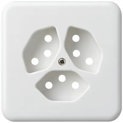 Placca di copertura grd.I 3×tipo 13 bianco basico 