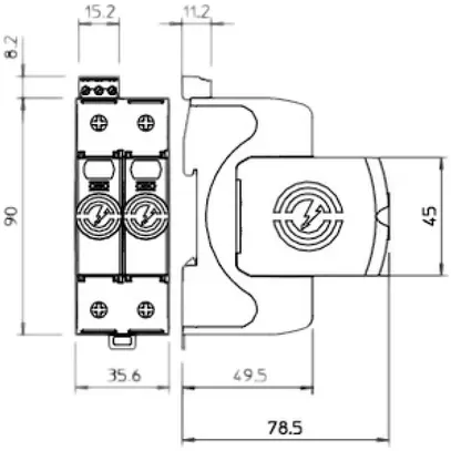 Scaricatore di sovratensione Bettermann V20+NPE+FS, 1L, tipo 2, 280V 
