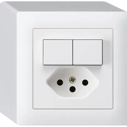 Combinazione AP 2×AR/1L+T13 bianco kallysto 