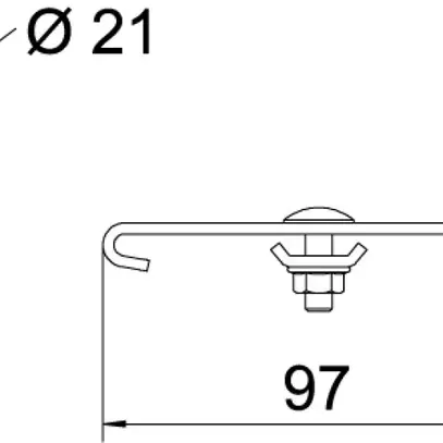 Seitenhalter Bettermann für Kabelverschraubung M20, St, FS 