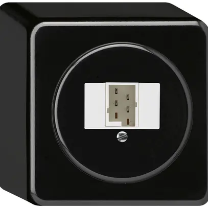 Boîte de raccordement AP basico 1×TT83 noir 
