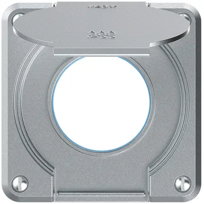 Parte superiore robusto per presa IP55 con guarnizione tonda alluminio 