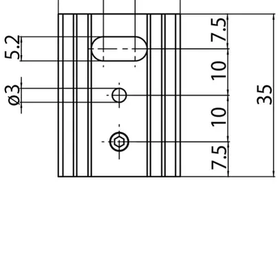 Support pour rail Sylvania OneTrack SP aluminium 35mm×26.2mm×10.5mm noir 