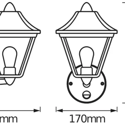Applique LDV ENDURA CLASSIC TRAD UP E27 sensore alluminio an IP44 