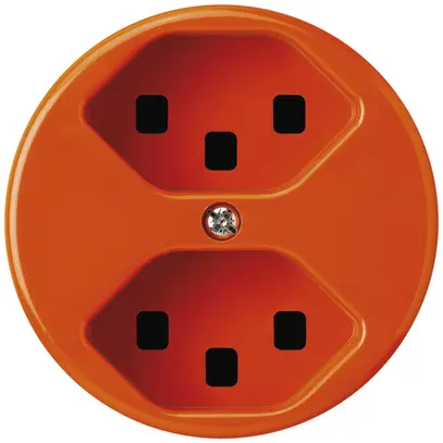 Insert pour prise basico 2×type 23 orange avec bornes enfichables 