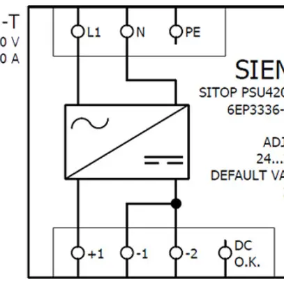 Alimentazione Siemens SITOP PSU4200 IN: 120/240VAC OUT: 24VDC/20A 480W 