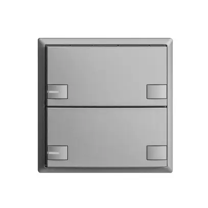 UP-Taster KNX 2-fach EDIZIOdue colore silver RGB mit LED 