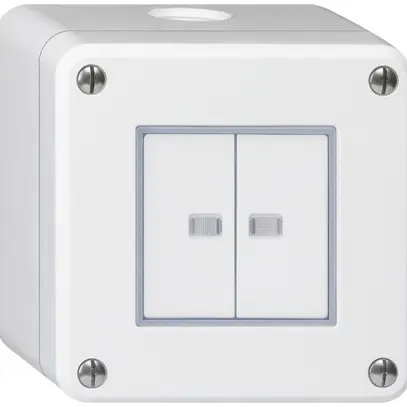 Interruttore AP robusto IP55 schema 3+3 2×illuminato bianco 