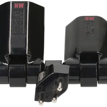 Spina multipla MAX HAURI Clip-Clap 2×T13 nero con sicurezza bambini 