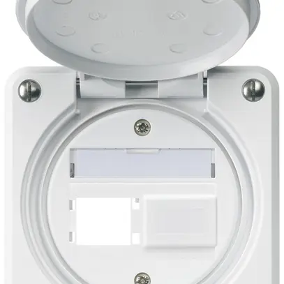 Kit de montage robusto IP55 sortie frontale pour 2×R&M blanc 