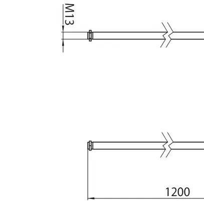 Rohrpendelabhängung Sylvania OneTrack M13 Metall Ø13×1200mm schwarz 