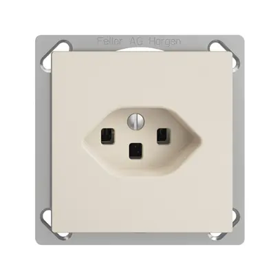 Prise INC EDIZIOdue T23 16A crema, avec bornes enf. 