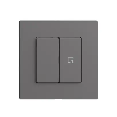Comando per interruttore 1c scena/2t Edue Wiser grigio scuro 