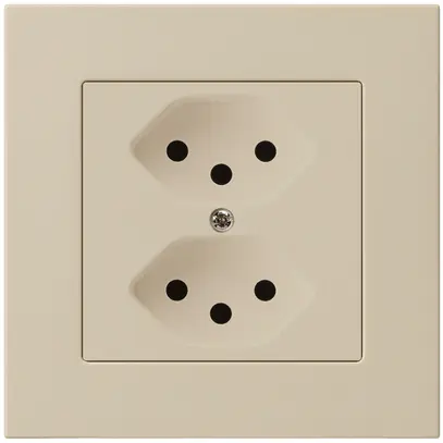 Prise ENC kallysto.pro 2×T13 beige avec sécurité enfants 