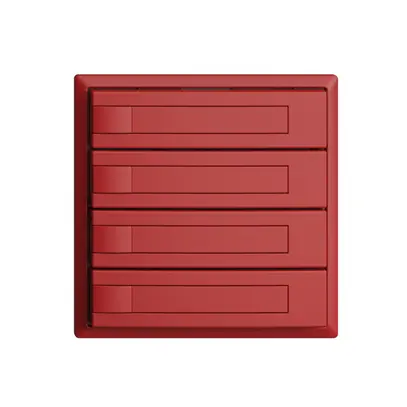 Pulsante INC KNX 4×EDIZIOdue berry RGB senza LED con inserto carta 