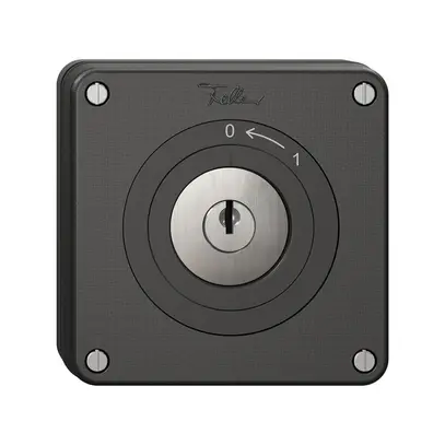 Contact pivotant NUPU NEVO, avec serrure&2 clés, KS, 0<-1, noir 