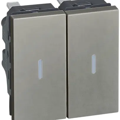 Contatto a pulsante doppio INS ARTEOR, magnesio 