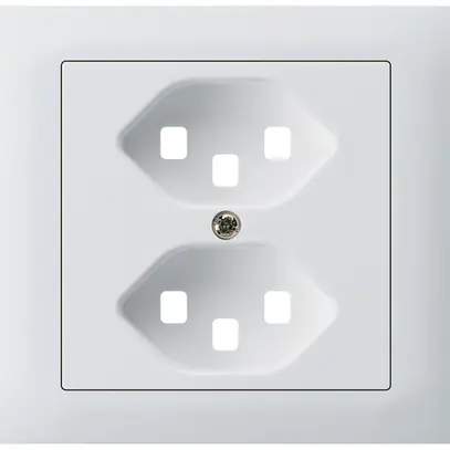 Kit frontale INS Hager kallysto per presa G3 2×tipo 23 telaio a innesto bianco 