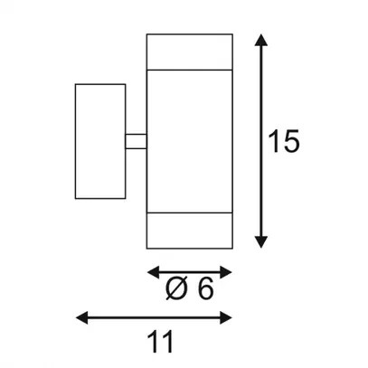 Applique SLV ASTINA STEEL, 2×GU10 35W IP44 acier fin 