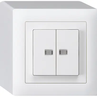 Tasto lum.AP kallysto 2×AR/1L con 2 lenti bianco 