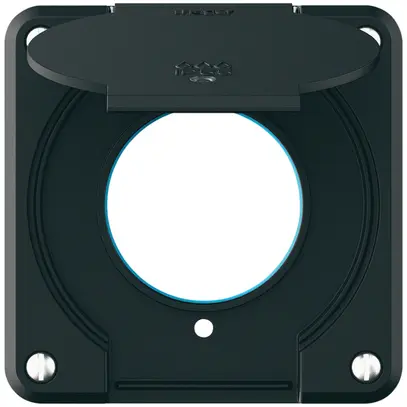 Parte superiore robusto per presa IP55 con guarnizione tonda & lenticchia nero 