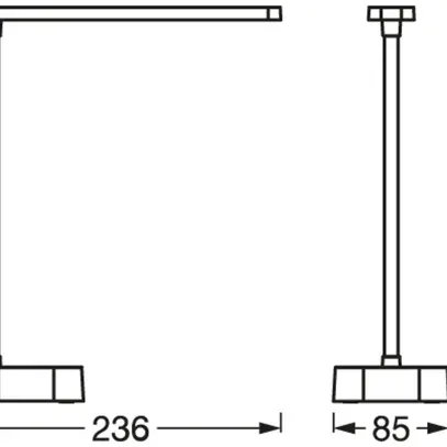 Lampada da tavolo LED LEDVANCE PANAN FOLD accu USB 5.2W 80lm 4000K REG bianco 