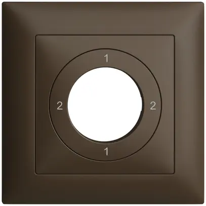 Kit frontal EDIZIOdue 2-1-2-1 88×88mm coffee pour interrupteur à clé 