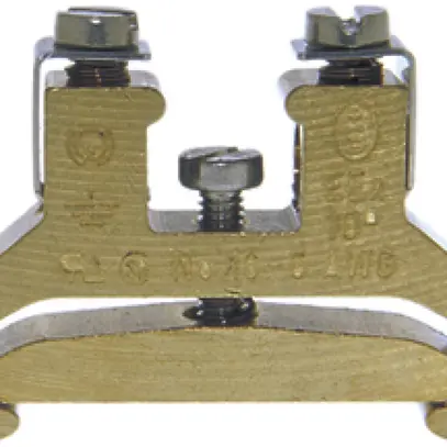 Borne de terre joignable Woertz 4…10mm² raccordement à vis 2×1 rail DIN 35mm 